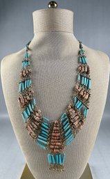 Vintage Egyptian Revival Faience Mummy Beaded Necklace