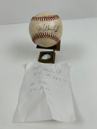 Dave Winfield Autographed Baseball HR # 449.