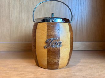 Vintage Wood Tea Canister