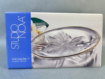 Studio Nova 7 Inch Golden Orchid Candy Dish