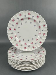 Set Of 9 Spode Dimity Salad Plates