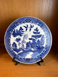 Blue Willow Cake Plate - Japan