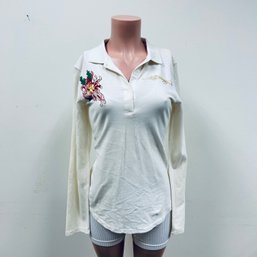 Off-white Ed Hardy By Christian Audigier Long-sleeve Top - Sz L