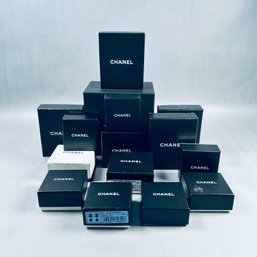 Large Lot Of Authentic Chanel Jewelry And Accessory Boxes (Lot #2)