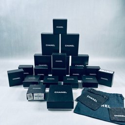 Large Lot Of Authentic Chanel Jewelry And Accessory Boxes (Lot #3)