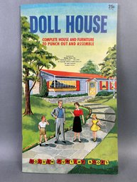 1958 Golden Press Giant Funtime Book - Doll House - Unpunched