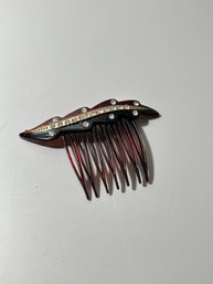 Vintage Rhinestone And Plastic Hair Clip