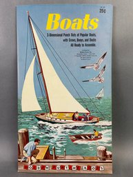 1959 Golden Press Giant Funtime Book - Boats - Unpunched