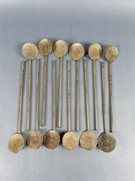 Set Of 12 Ice Tea Spoons - Not Sterling