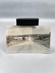 Vintage Black & White Postcard Birds Eye View From US 77 - Marysville, Kansas