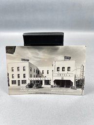 Vintage Black & White Postcard Hotel Elliott - Belleville, Kansas