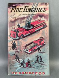1958 Pocket Books, Inc. Giant Funtime Book - Fire Engines - Unpunched