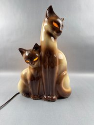 Vintage Kron Siamese Cats TV Lamp