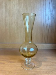 Vintage Yellow Pedistal Vase