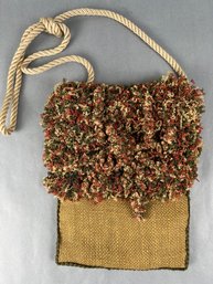 Fall Themed Burlap Purse/handbag.