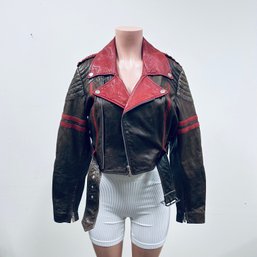 Jean Paul Gaultier Lamb Leather Short Biker Jacket - Sz L