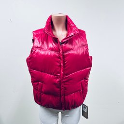 Columbia Bright Pink Down Feather Zip Front Vest - Size XL With Tags
