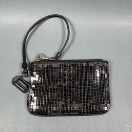 Coach Silver Sequin Wallet