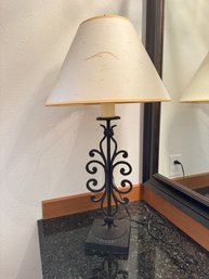 Metal Scroll Work Table Lamp