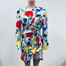 David Hayes Silk Floral Dress - Size 6