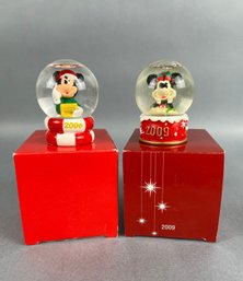 Collector Disney Snow Globes 2006, 2009 For JCPenny