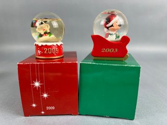 Collectable Disney Snow Globes 2008, 2003 For JCPenney