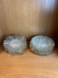 Lot Of Pressed Glass Plates