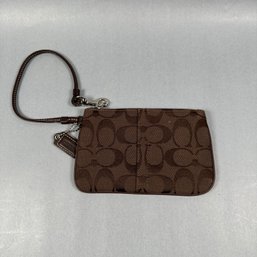 Coach Brown Wristlet Purse