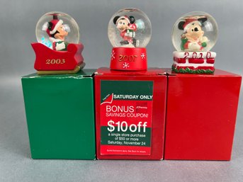 Collectable Disney Snow Globes 2003, 2007, 2010 For JCPenney
