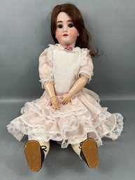 Handwerch Bisque Sockethead Doll Jointed Comp Body Original Body Redressed.