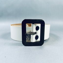 G-Star Raw Denim White Leather Belt - Sz XL