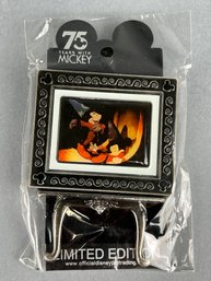 Disney Ltd. Ed. 2003 75th Anniversary Mickey Mouse Easel Pin Featuring Mickey As The Sorcerer's Apprentice