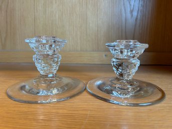 Pair Of Fostoria Candlesticks
