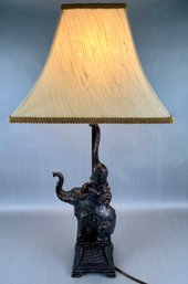Maitland Smith Style Lamp - Elephant & Monkey