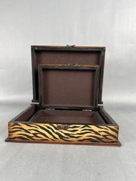 Zebra Nesting Jewelry Boxes Set Of 2