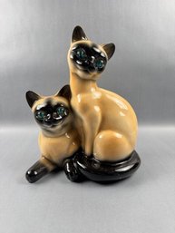 Vintage Siamese Cats TV Lamp