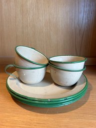 Eight Pieces Of Enamel Ware