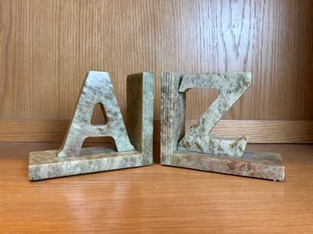 Stone A To Z Bookends