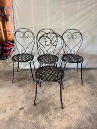 Set Of 4  For Metal Bistro Chairs
