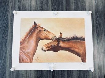 Ltd. Edition Lithograph Print Titled 'The Weanlings' By Renowned Equine Artist Fred Stone