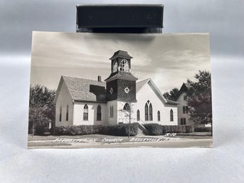 RPPC Vintage Black And White Postcard Presbyterian Church - Belleville, Kansas