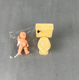 Plastic Doll And Toilet