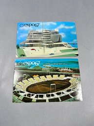 Two Vintage Expo '67 Postcards