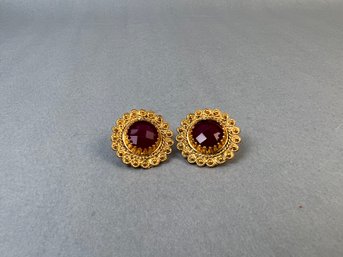 Gold Tone Fashion Earrings.