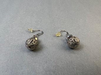 Silver Tone Fashion Earrings.