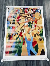 Poster Of The 1987 Gouache Painting 'Overtime' By Renowned African American Artist Jacob Lawrence