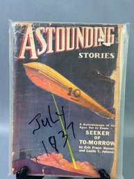 Astounding Stories Pulp Novel      July 1937