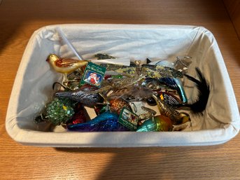 Large Grouping Of Clip On Bird & Dragonfly Ornaments