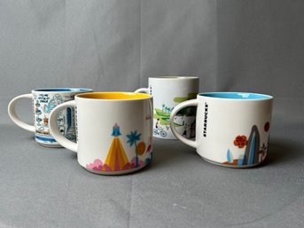 Set Of Four Starbucks Mugs