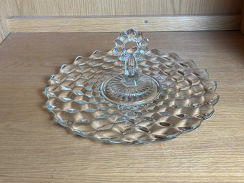 Fostoria American Center Handled Serving Plate